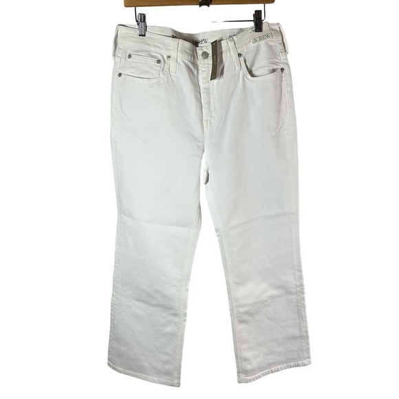 J.Crew Slim Demi-Boot Jean White Wash Size 30P - Picture 1 of 11